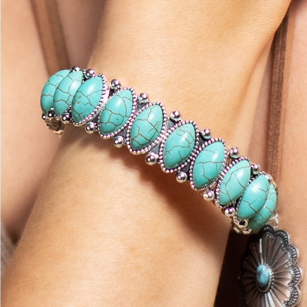 Southwestern Natural Stone Navajo Stretch Bracelet